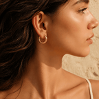 Soraya Bold Tubular Huggie Hoops - Luzy Jewels