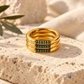 Sorelia Triple Pavé Band Ring - Luzy Jewels