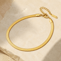 Sorella Herringbone Anklet - Luzy Jewels