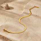 Sorella Herringbone Anklet - Luzy Jewels
