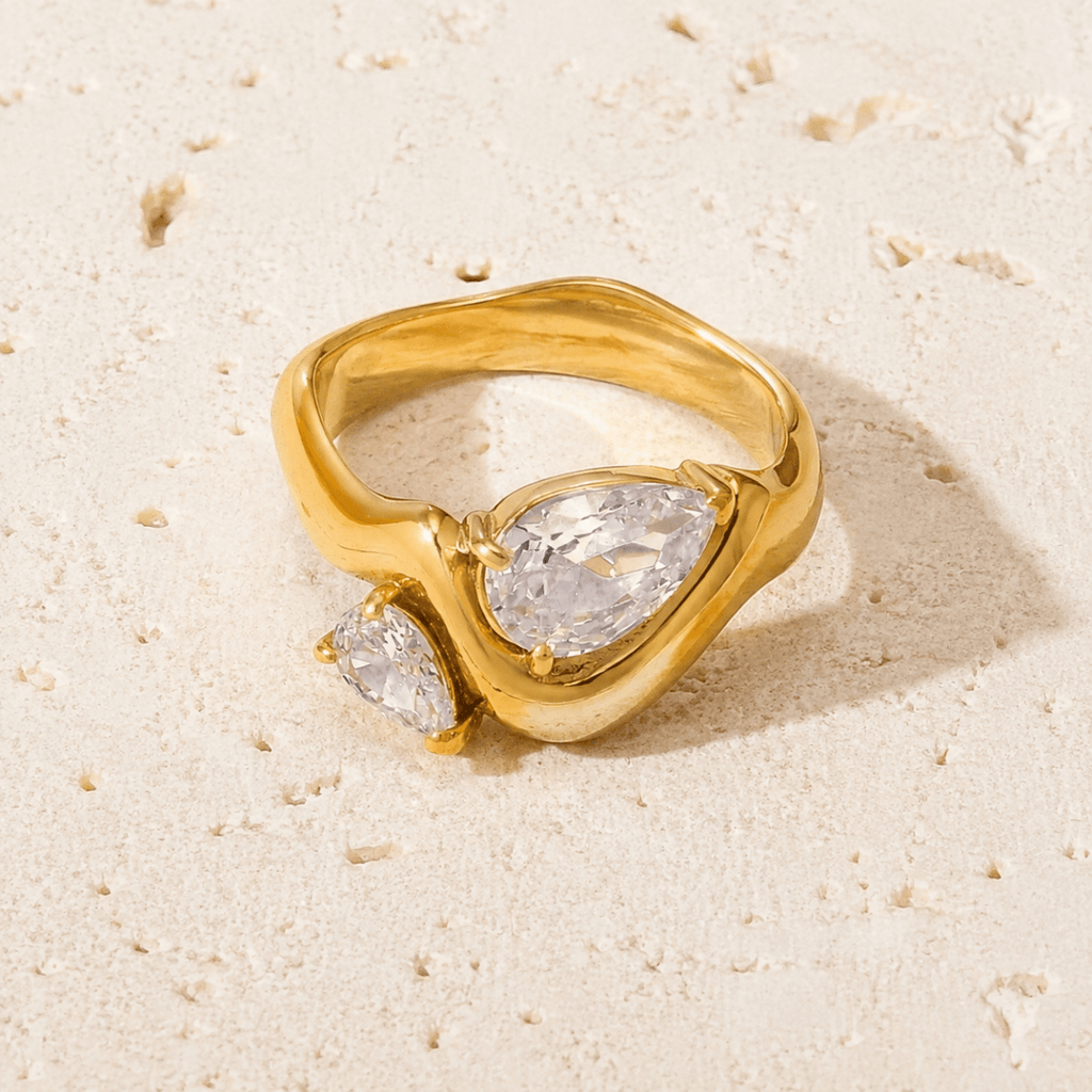 Sorella Twin Teardrop Ring - Luzy Jewels