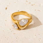 Sorella Twin Teardrop Ring - Luzy Jewels