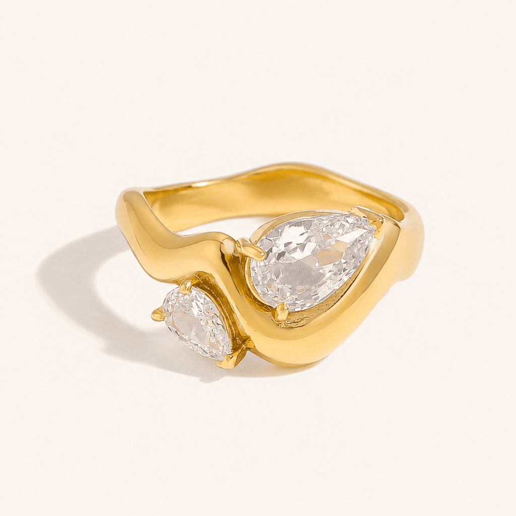 Sorella Twin Teardrop Ring - Luzy Jewels