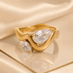 Sorella Twin Teardrop Ring - Luzy Jewels