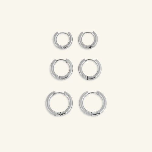 Sunlit Round Hoop Set - Luzy Jewels