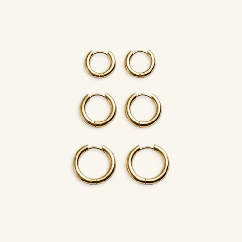 Sunlit Round Hoop Set - Luzy Jewels