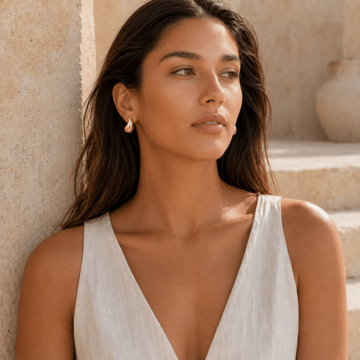 Sunlit Waterdrop Earrings - Luzy Jewels