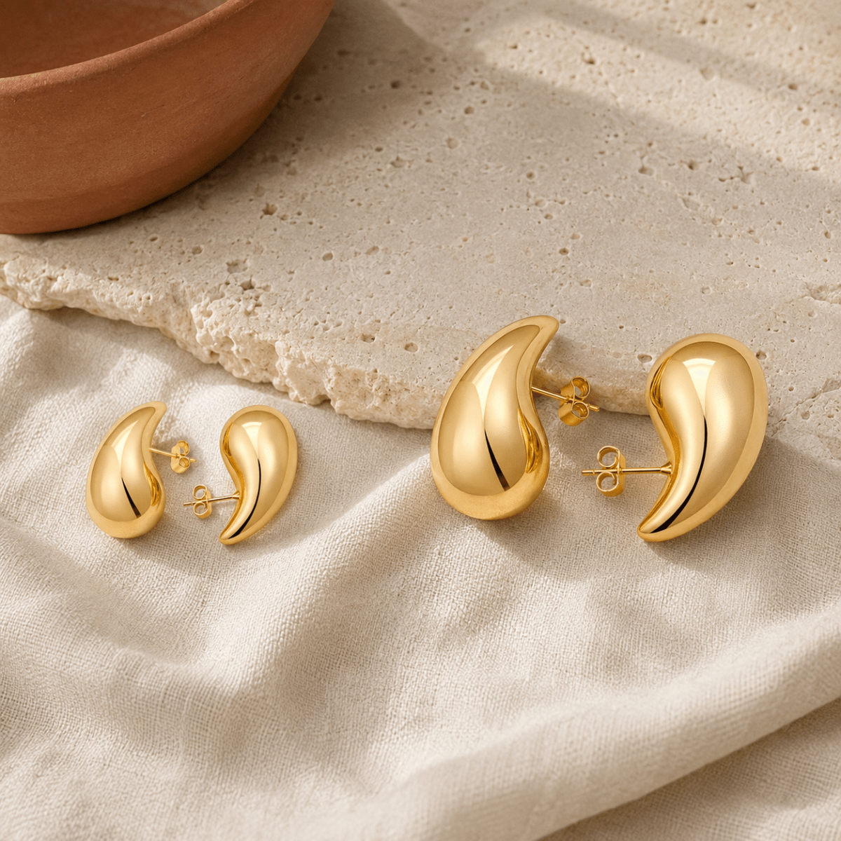 Sunlit Waterdrop Earrings - Luzy Jewels