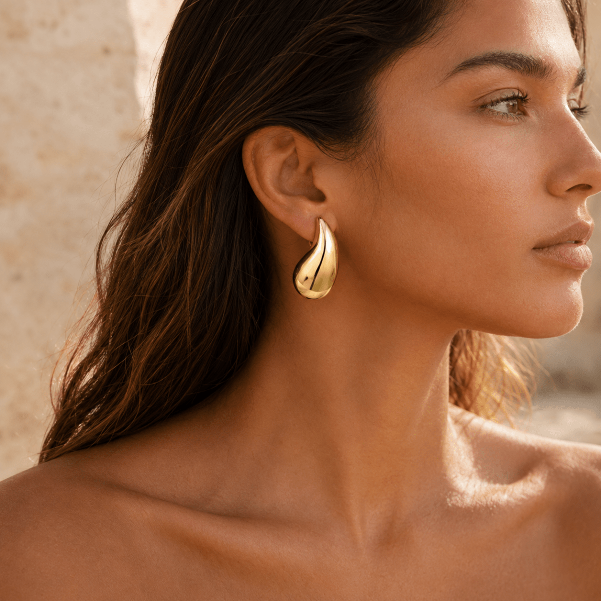 Sunlit Waterdrop Earrings - Luzy Jewels