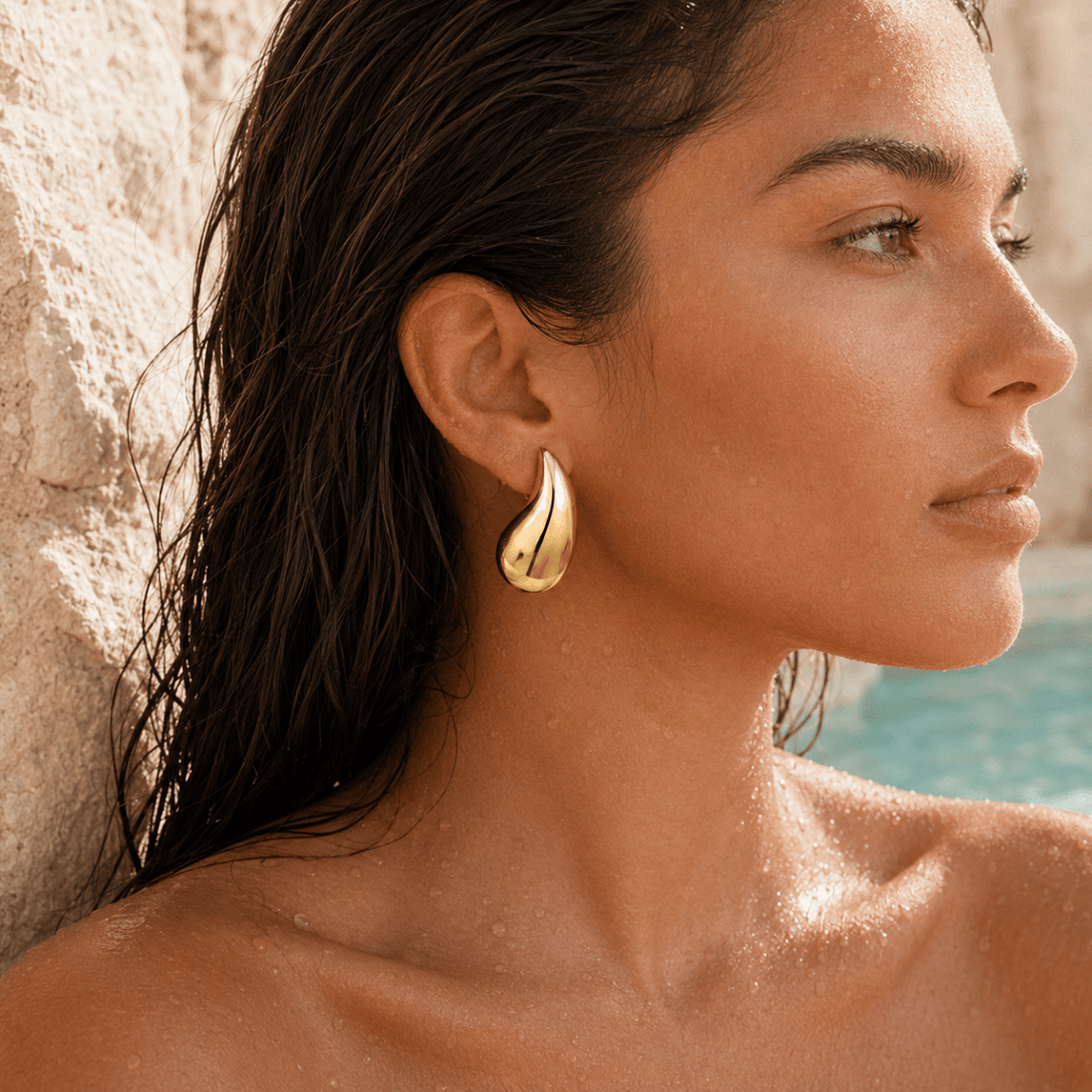 Sunlit Waterdrop Earrings - Luzy Jewels