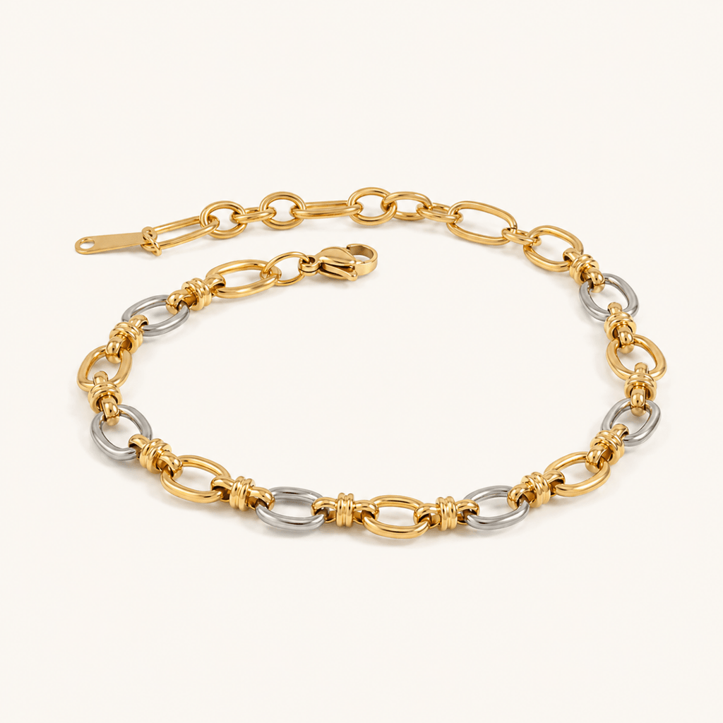 Taormina Two-Tone Wrapped-Link Bracelet - Luzy Jewels