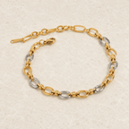 Taormina Two-Tone Wrapped-Link Bracelet - Luzy Jewels