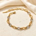 Taormina Two-Tone Wrapped-Link Bracelet - Luzy Jewels