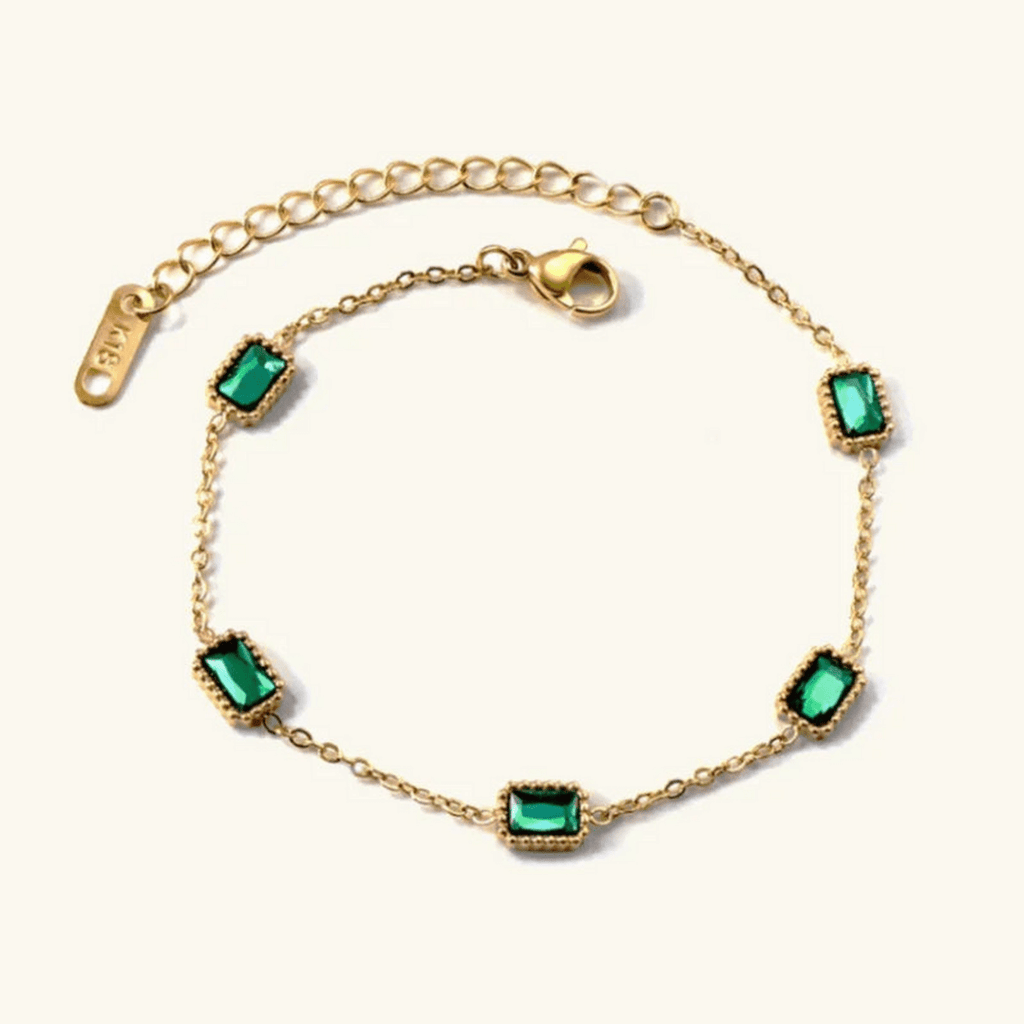Virelia Five-Stone Halo Bracelet - Luzy Jewels