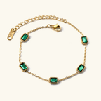 Virelia Five-Stone Halo Bracelet - Luzy Jewels