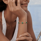 Virelia Five-Stone Halo Bracelet - Luzy Jewels