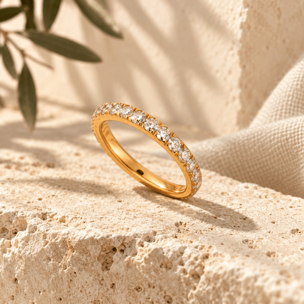 Virelle Round-Stone Band Ring - Luzy Jewels