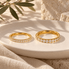 Virelle Round-Stone Band Ring - Luzy Jewels