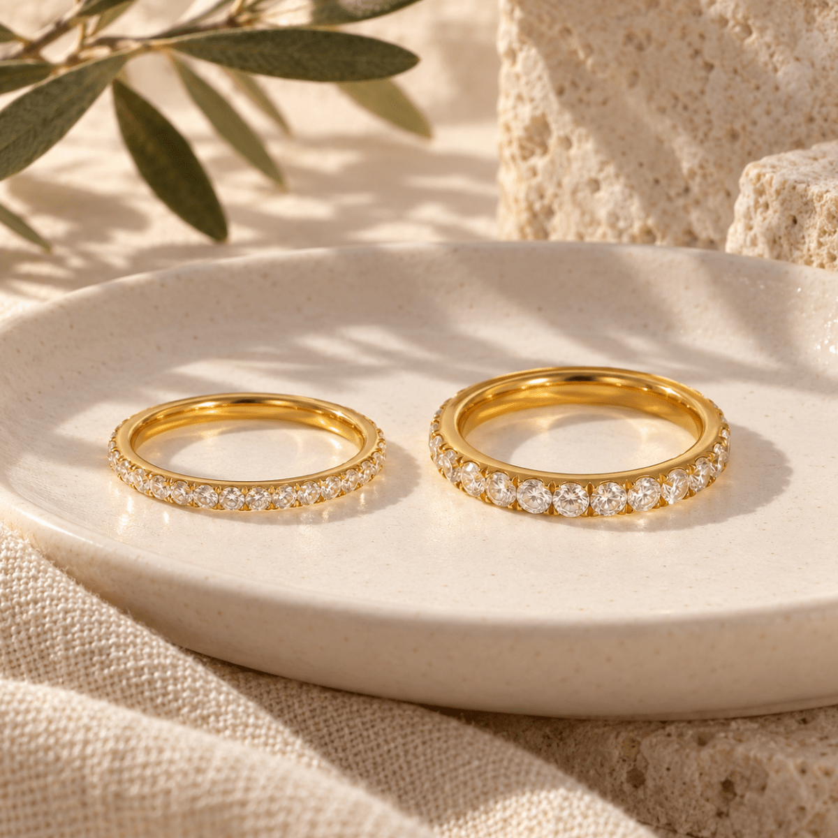 Virelle Round-Stone Band Ring - Luzy Jewels