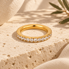 Virelle Round-Stone Band Ring - Luzy Jewels