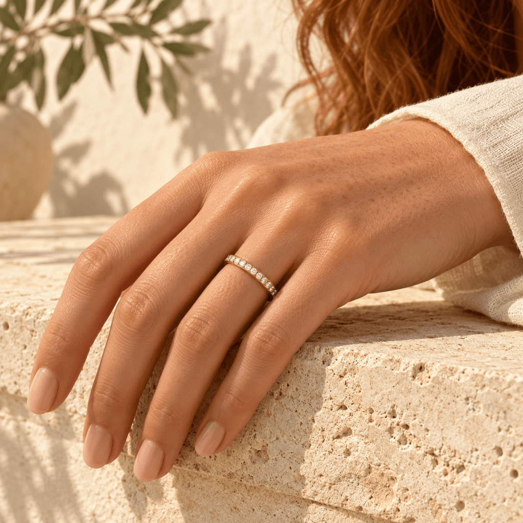 Virelle Round-Stone Band Ring - Luzy Jewels