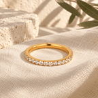 Virelle Round-Stone Band Ring - Luzy Jewels