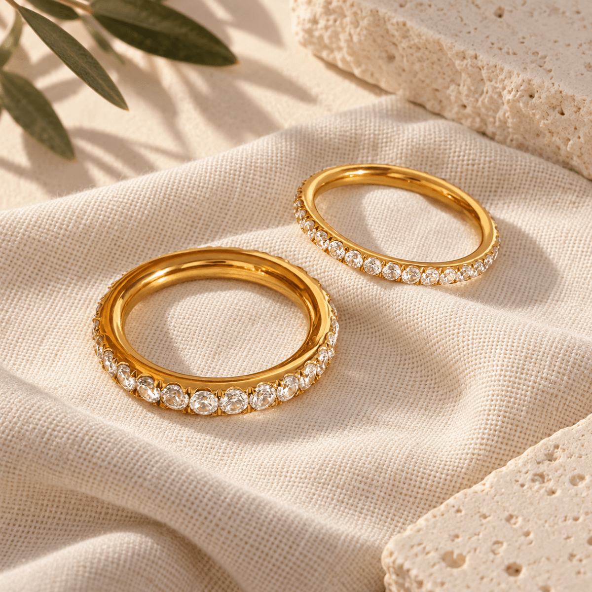 Virelle Round-Stone Band Ring - Luzy Jewels