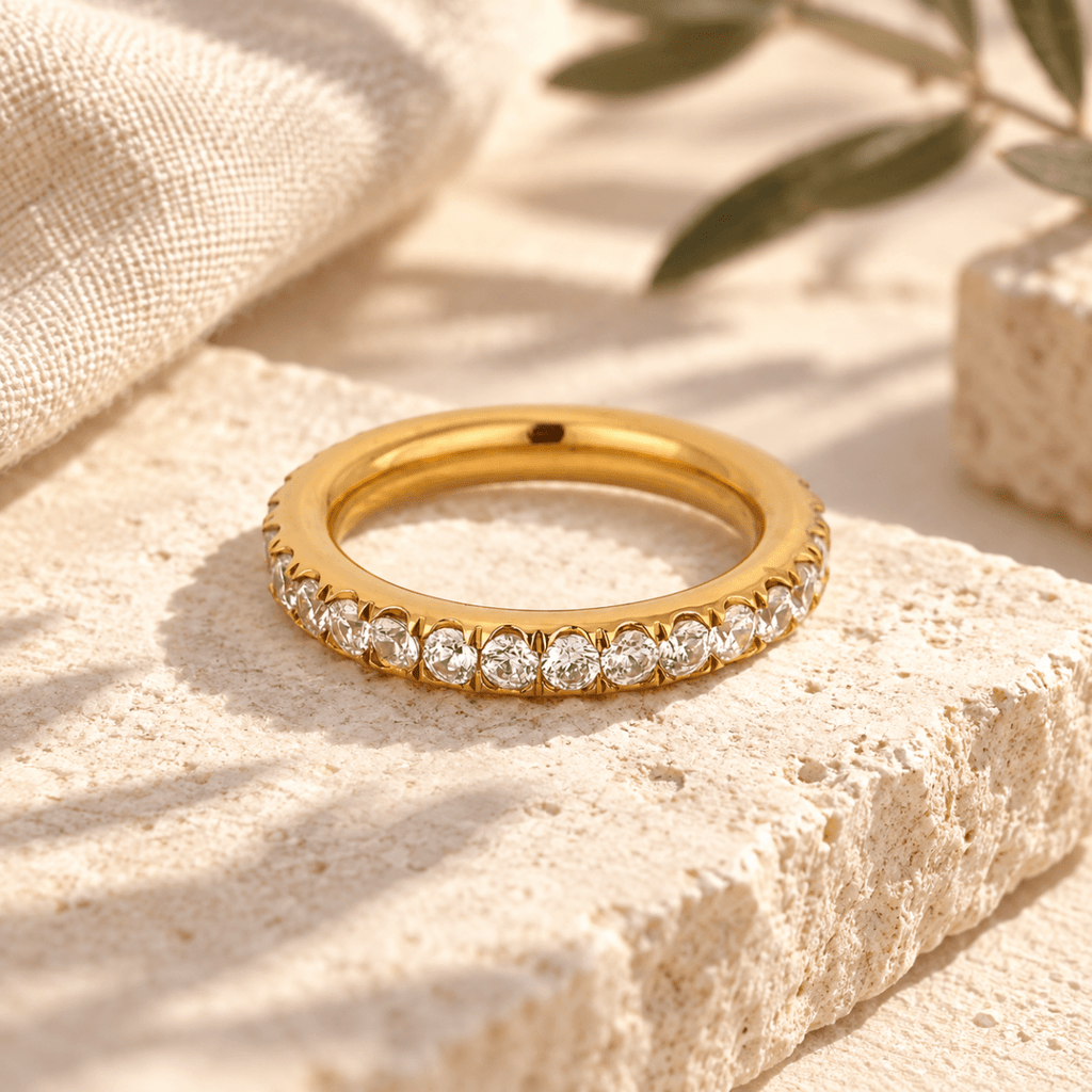 Virelle Round-Stone Band Ring - Luzy Jewels