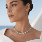 Zafira Chromatic Tennis Necklace - Luzy Jewels