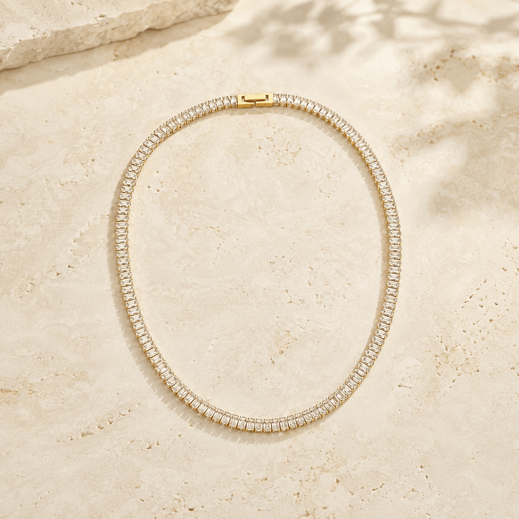Zafira Chromatic Tennis Necklace - Luzy Jewels