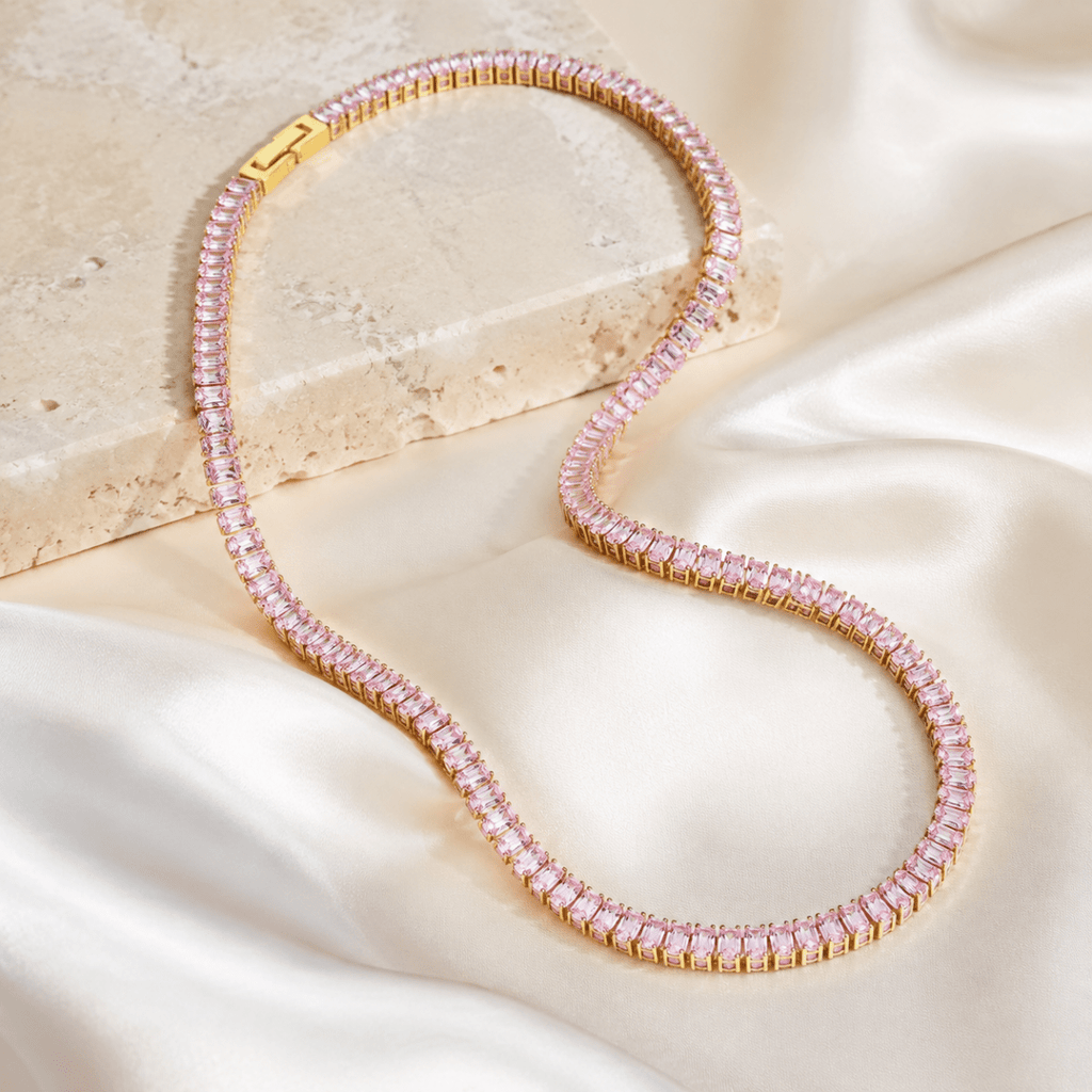 Zafira Chromatic Tennis Necklace - Luzy Jewels