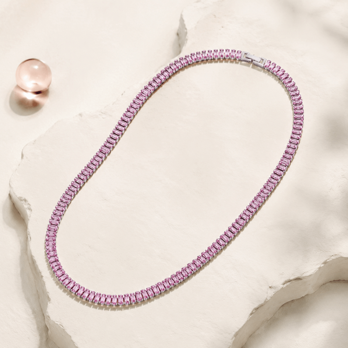 Zafira Chromatic Tennis Necklace - Luzy Jewels