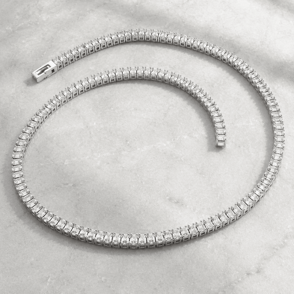 Zafira Chromatic Tennis Necklace - Luzy Jewels