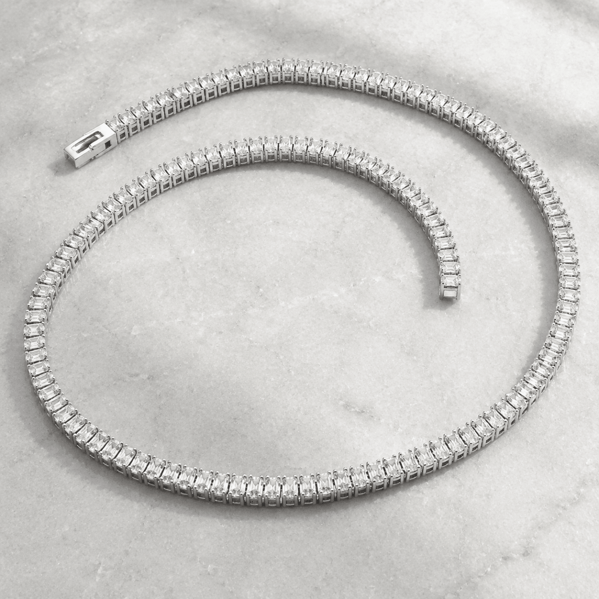 Zafira Chromatic Tennis Necklace - Luzy Jewels