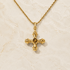 Zahara Ornate Cross Necklace - Luzy Jewels