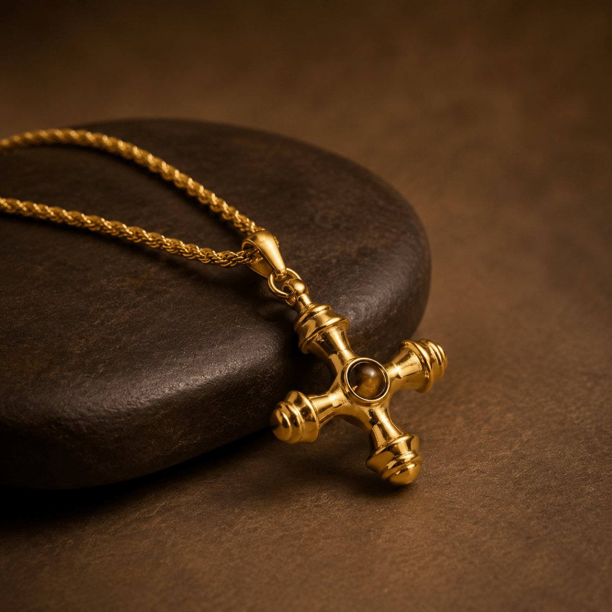 Zahara Ornate Cross Necklace - Luzy Jewels