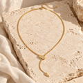 Zerina Serpentine Lariat Necklace - Luzy Jewels