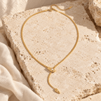 Zerina Serpentine Lariat Necklace - Luzy Jewels